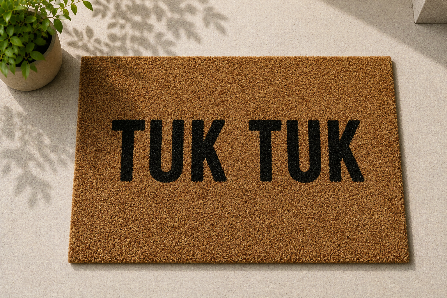 Rankų darbo durų kilimėlis TUK TUK