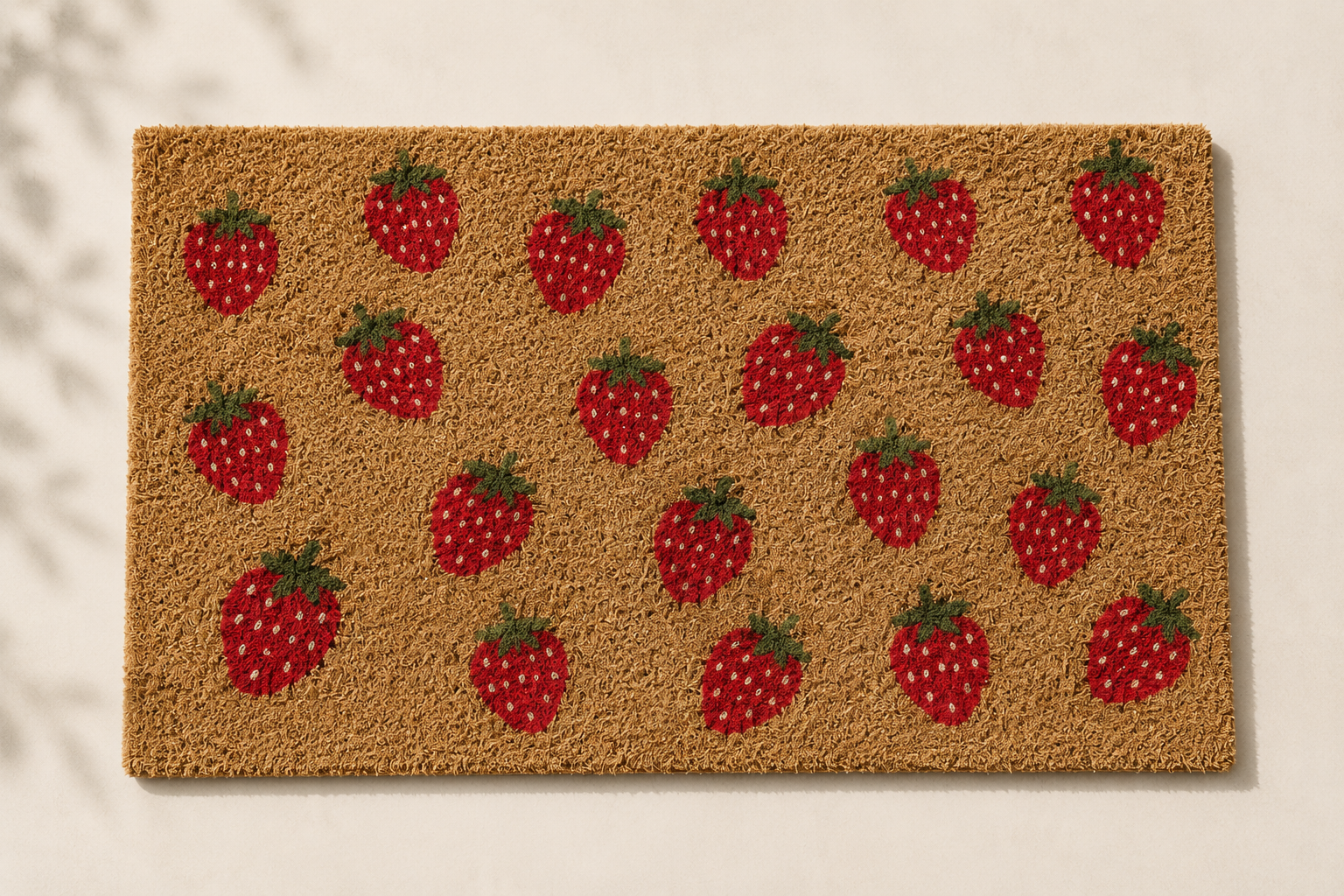 Rankų darbo durų kilimėlis Summer Strawberries
