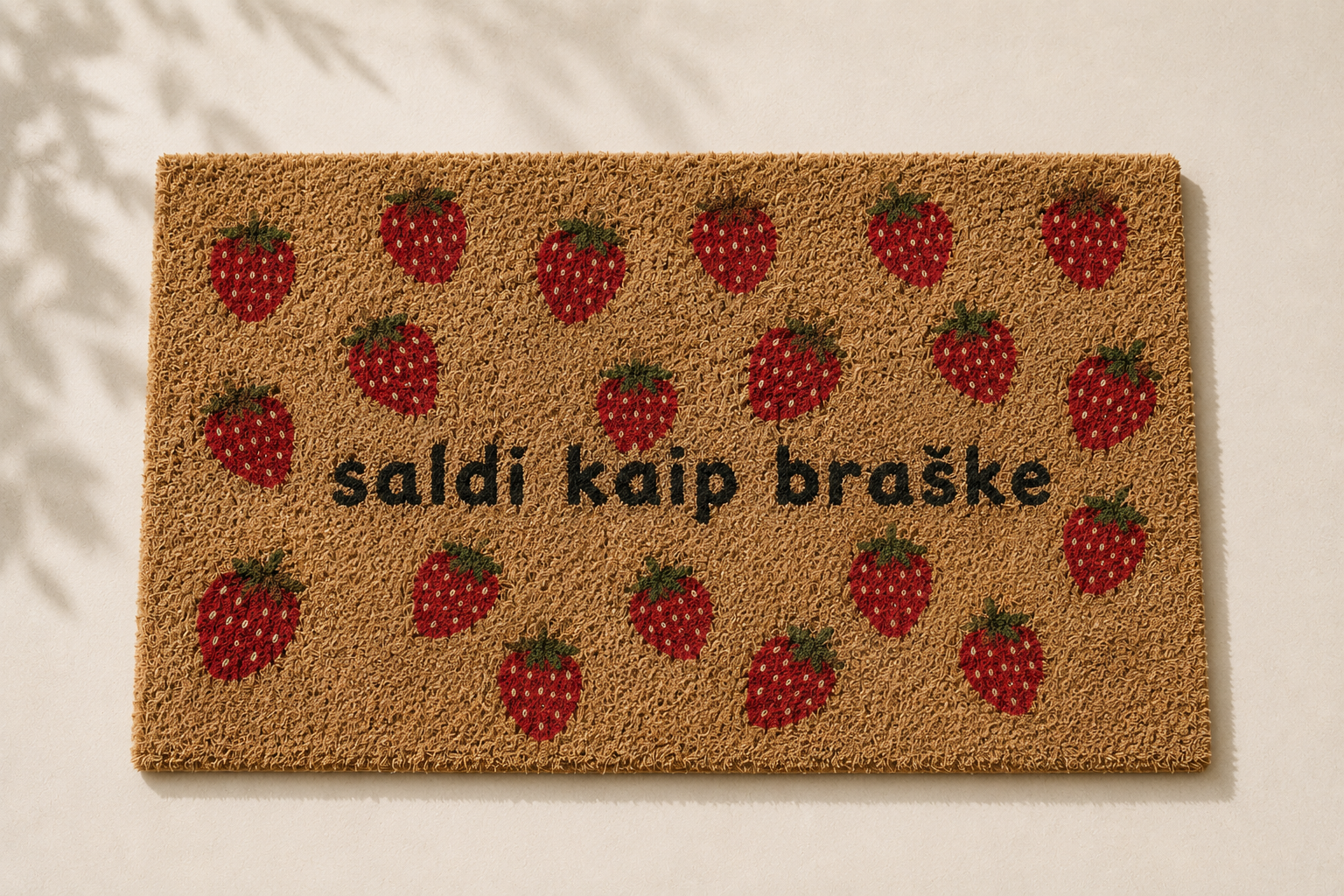 Rankų darbo durų kilimėlis Saldi kaip Braškė